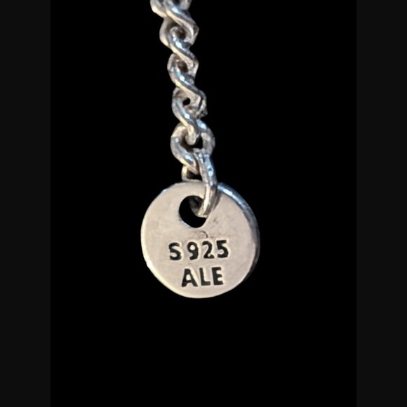 Pandora 925 Sterling Ale Adjustable Two Tone Y Retired Script Alphabet Charm - Picture 15 of 15